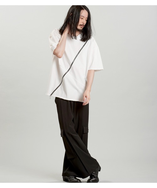 NO ID.(ノーアイディ)の「【NO ID.】Multi Seam Zip Big T-Shirt / マルチ シーム ジップ ビッグ Tシャツ(Tシャツ/カットソー・メンズ・グレー/ブラック/ホワイト・ONE SIZE)」の16枚目の写真
