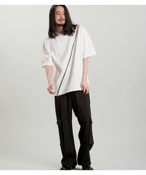 NO ID.(ノーアイディ)の「【NO ID.】Multi Seam Zip Big T-Shirt / マルチ シーム ジップ ビッグ Tシャツ(Tシャツ/カットソー・メンズ・グレー/ブラック/ホワイト・ONE SIZE)」の15枚目の写真