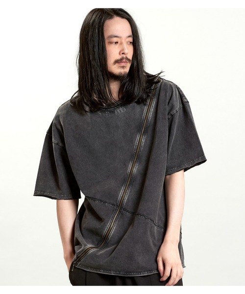 NO ID.(ノーアイディ)の「【NO ID.】Multi Seam Zip Big T-Shirt / マルチ シーム ジップ ビッグ Tシャツ(Tシャツ/カットソー・メンズ・グレー/ブラック/ホワイト・ONE SIZE)」の13枚目の写真
