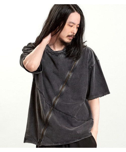 NO ID.(ノーアイディ)の「【NO ID.】Multi Seam Zip Big T-Shirt / マルチ シーム ジップ ビッグ Tシャツ(Tシャツ/カットソー・メンズ・グレー/ブラック/ホワイト・ONE SIZE)」の12枚目の写真