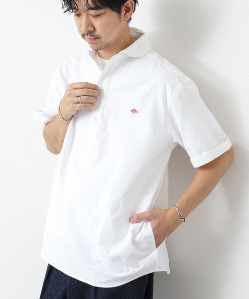 DANTON（ダントン）の「【DANTON/ダントン】ROUND COLLAR P.O SHIRT SS 25SS（シャツ/ブラウス・メンズ・ホワイト/キナリ/ブルー・38/40/42/44）」の18枚目の写真