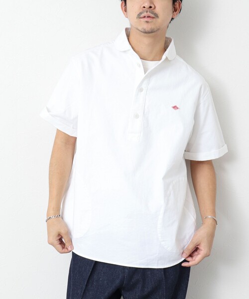 DANTON（ダントン）の「【DANTON/ダントン】ROUND COLLAR P.O SHIRT SS 25SS（シャツ/ブラウス・メンズ・ホワイト/キナリ/ブルー・38/40/42/44）」の21枚目の写真