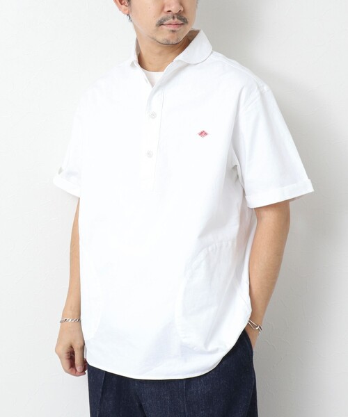 DANTON（ダントン）の「【DANTON/ダントン】ROUND COLLAR P.O SHIRT SS 25SS（シャツ/ブラウス・メンズ・ホワイト/キナリ/ブルー・38/40/42/44）」の22枚目の写真