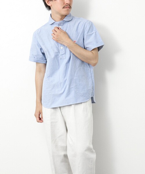 DANTON（ダントン）の「【DANTON/ダントン】ROUND COLLAR P.O SHIRT SS 25SS（シャツ/ブラウス・メンズ・ホワイト/キナリ/ブルー・38/40/42/44）」の7枚目の写真