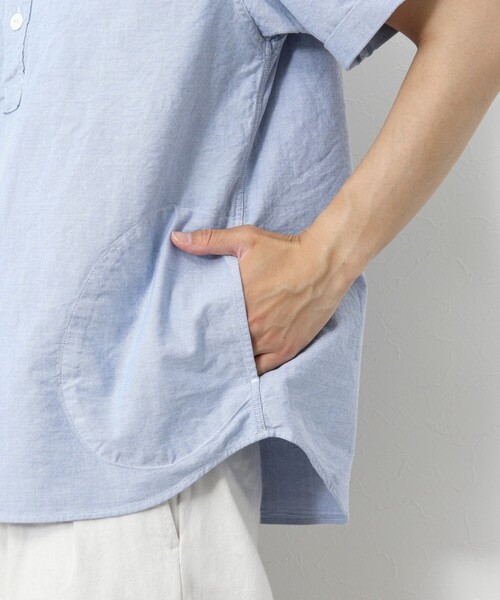 DANTON（ダントン）の「【DANTON/ダントン】ROUND COLLAR P.O SHIRT SS 25SS（シャツ/ブラウス・メンズ・ホワイト/キナリ/ブルー・38/40/42/44）」の15枚目の写真