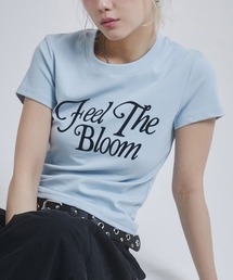 フロッキープリントロゴTシャツ