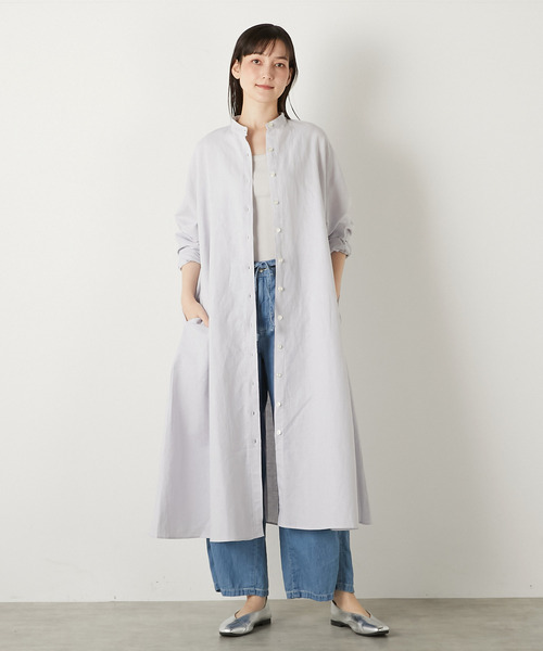 The Duchess Designs(ダッチェス・デザイン)の「《別注》【The Duchess Designs/ザ ダッチェスデザイン】シャツワンピース(シャツワンピース・レディース・ブルー系その他/イエロー系その他/ブラック/ブルー/ライトグレー・FREE)」の1枚目の写真