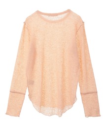 シアーワッフルプルオーバー