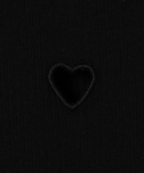 BASERANGE（ベースレンジ）の「Baserange/ベースレンジ HEART TANK / TOHT-RB-000 / ハート タンクトップ（キャミソール・レディース・ブラック/ホワイト・SMALL）」の5枚目の写真