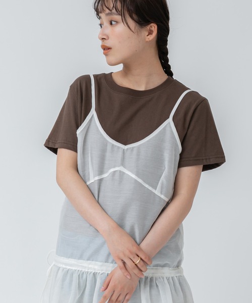 HEILIS(ヘイリス)の「バリエーションカラーコンパクトコットンTシャツ/半袖 コンパクト クロップド 短丈 黒 白 白T 春服 インナー 夏服 クルーネック ピンク イエロー バターイエロー ブラウン レッド 赤 ノームコア 韓国(Tシャツ/カットソー・レディース・レッド/ピンク/ブラウン/ホワイト/イエロー/ブラック・FREE)」の11枚目の写真