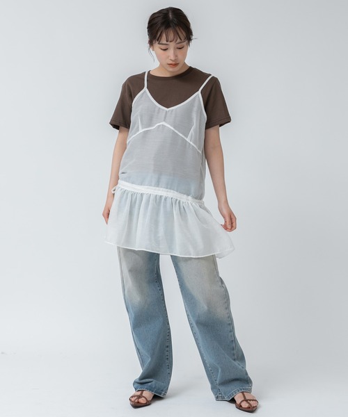 HEILIS(ヘイリス)の「バリエーションカラーコンパクトコットンTシャツ/半袖 コンパクト クロップド 短丈 黒 白 白T 春服 インナー 夏服 クルーネック ピンク イエロー バターイエロー ブラウン レッド 赤 ノームコア 韓国(Tシャツ/カットソー・レディース・レッド/ピンク/ブラウン/ホワイト/イエロー/ブラック・FREE)」の12枚目の写真