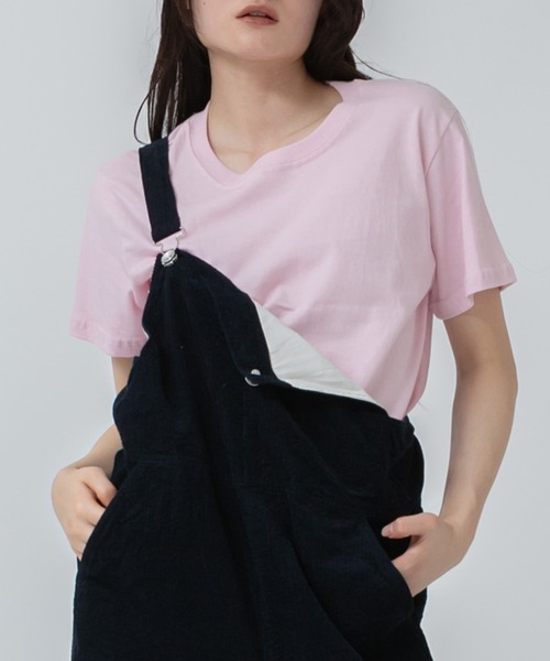 HEILIS(ヘイリス)の「バリエーションカラーコンパクトコットンTシャツ/半袖 コンパクト クロップド 短丈 黒 白 白T 春服 インナー 夏服 クルーネック ピンク イエロー バターイエロー ブラウン レッド 赤 ノームコア 韓国(Tシャツ/カットソー・レディース・レッド/ピンク/ブラウン/ホワイト/イエロー/ブラック・FREE)」の20枚目の写真