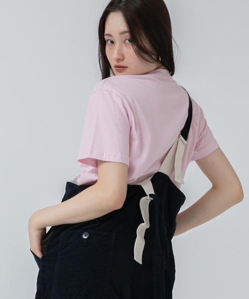 HEILIS(ヘイリス)の「バリエーションカラーコンパクトコットンTシャツ/半袖 コンパクト クロップド 短丈 黒 白 白T 春服 インナー 夏服 クルーネック ピンク イエロー バターイエロー ブラウン レッド 赤 ノームコア 韓国(Tシャツ/カットソー・レディース・レッド/ピンク/ブラウン/ホワイト/イエロー/ブラック・FREE)」の22枚目の写真