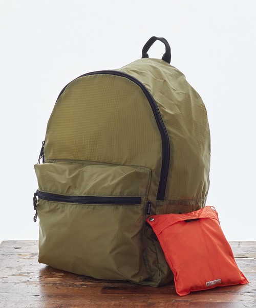 PACKING（パッキング）の「【PACKING/パッキング】別注 2WAYパッカブルバックパック（バックパック/リュック・メンズ・ネイビー/イエロー/オレンジ/グレー/チャコールグレー/ワインレッド/グリーン/ブラウン/ブラック/ブルー/パープル/ブルー系その他・FREE）」の5枚目の写真