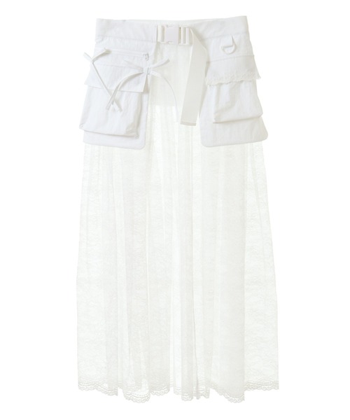 Candy Stripper（キャンディストリッパー）の「LACY WRAP スカート（スカート・レディース・オフホワイト/スモークピンク/ブラック・FREE）」の21枚目の写真