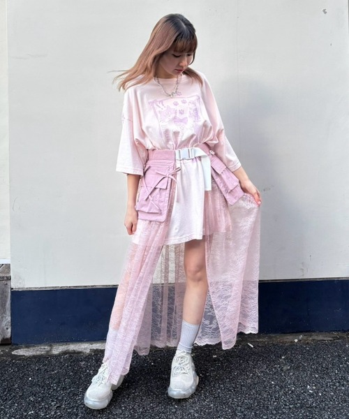 Candy Stripper（キャンディストリッパー）の「LACY WRAP スカート（スカート・レディース・オフホワイト/スモークピンク/ブラック・FREE）」の12枚目の写真