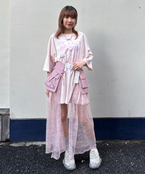 Candy Stripper（キャンディストリッパー）の「LACY WRAP スカート（スカート・レディース・オフホワイト/スモークピンク/ブラック・FREE）」の11枚目の写真