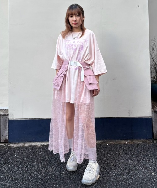 Candy Stripper（キャンディストリッパー）の「LACY WRAP スカート（スカート・レディース・オフホワイト/スモークピンク/ブラック・FREE）」の10枚目の写真