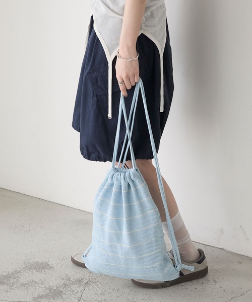 forksy.】ボーダーニット ナップザック（バックパック/リュック