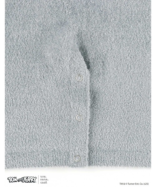 une nana cool(ウンナナクール)の「トムとジェリー × une nana cool なめらかふわふわつなぎ(ルームウェア/パジャマ・レディース・ブラック/グレー・M-L)」の7枚目の写真