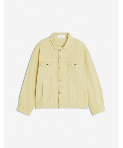 Maison Kitsune(メゾンキツネ)の「TRUCKER JACKET(デニムジャケット・メンズ・ライトオリーブ/イエロー・L/M/S/XS/XL)」の8枚目の写真