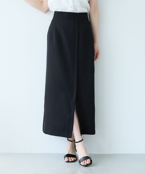 Andemiu(アンデミュウ)の「サイドZIP IラインスカートⅡ451839(スカート・レディース・イエロー系その他/アイボリー/ブラック・SMALL/MEDIUM)」の2枚目の写真