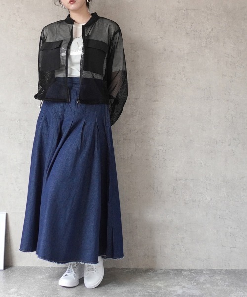 herin まちゃ シアーメッシュブルゾン