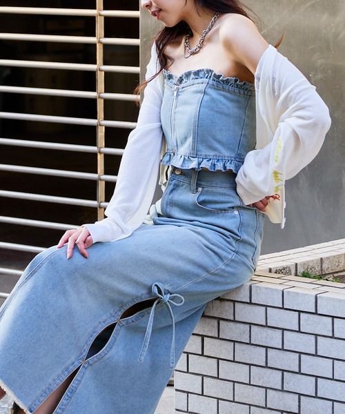 GORGE(ゴージ)の「デニムビスチェ(その他トップス・レディース・サックスブルー/ブルー・F)」の20枚目の写真