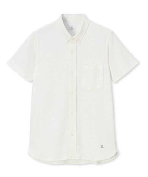 LANVIN en Bleu（ランバンオンブルー）の「速乾・防シワ 「COOLFIBER」 台衿付 ビジカジ対応 綺麗目 シャツタイプポロ（ポロシャツ・メンズ・ブラック/ネイビー/ブルー/ホワイト・46/52/50/48）」の15枚目の写真