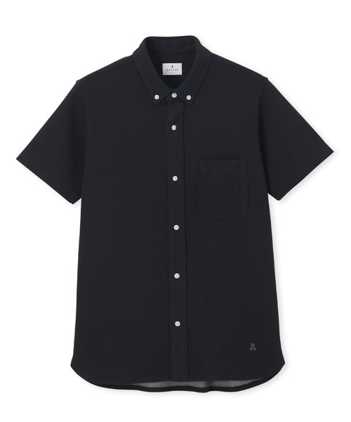 LANVIN en Bleu（ランバンオンブルー）の「速乾・防シワ 「COOLFIBER」 台衿付 ビジカジ対応 綺麗目 シャツタイプポロ（ポロシャツ・メンズ・ブラック/ネイビー/ブルー/ホワイト・46/52/50/48）」の16枚目の写真