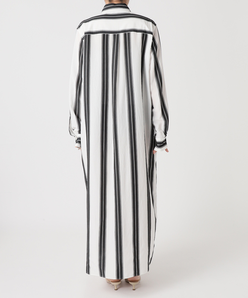plage（プラージュ）の「R’IAM ストライプワンピース（シャツワンピース・レディース・ブラウン/ホワイト・38/36）」の20枚目の写真
