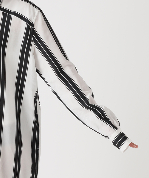 plage（プラージュ）の「R’IAM ストライプワンピース（シャツワンピース・レディース・ブラウン/ホワイト・38/36）」の22枚目の写真