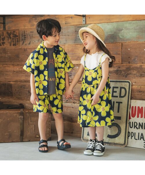 BREEZE(ブリーズ)の「【吸水速乾/リンク】イージーケア リゾートワンピース(ワンピース・キッズ・オフホワイト/ネイビー・140/90/100/110/120/80/130)」の7枚目の写真