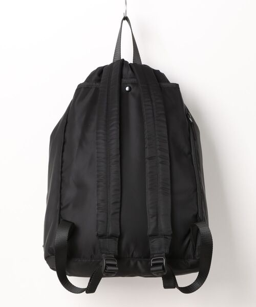 ADAM PATEK（アダムパテック）の「ADAM PATEK Double pockets drawstring backpack（バックパック/リュック・メンズ・ブラック・FREE）」の2枚目の写真