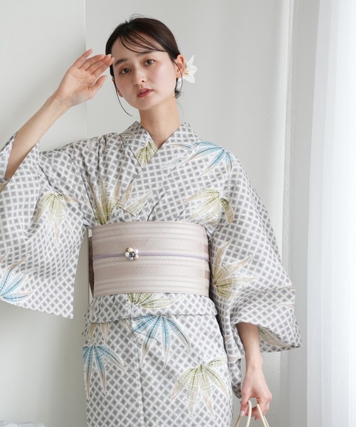 utatane(ウタタネ)の「2026新作 選べる浴衣3点セット utataneオリジナル(浴衣・レディース・グリーン系1/ブラック系1/パープル系1/ネイビー系1/ブラック系2/ブルー系1/グレー系1/グレー系2/ブルー系2・FREE)」の1枚目の写真