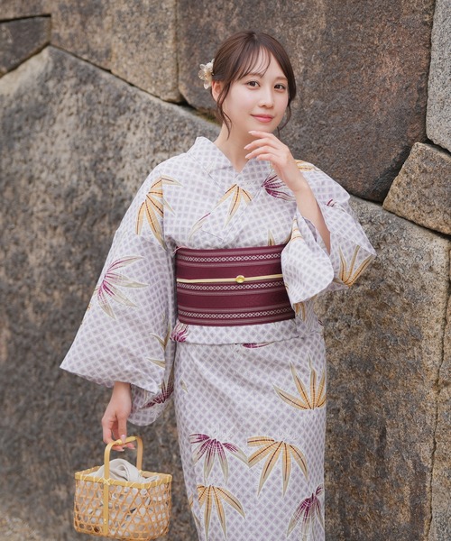 utatane(ウタタネ)の「2026新作 選べる浴衣3点セット utataneオリジナル(浴衣・レディース・グリーン系1/ブラック系1/パープル系1/ネイビー系1/ブラック系2/ブルー系1/グレー系1/グレー系2/ブルー系2・FREE)」の9枚目の写真