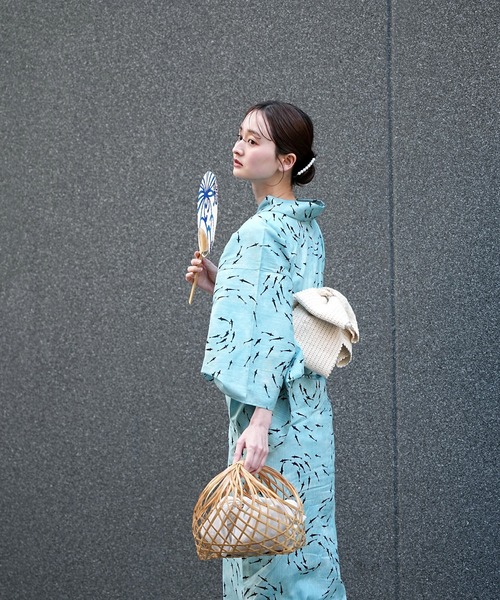 utatane(ウタタネ)の「2026新作 選べる浴衣3点セット utataneオリジナル(浴衣・レディース・グリーン系1/ブラック系1/パープル系1/ネイビー系1/ブラック系2/ブルー系1/グレー系1/グレー系2/ブルー系2・FREE)」の17枚目の写真