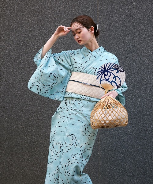 utatane(ウタタネ)の「2026新作 選べる浴衣3点セット utataneオリジナル(浴衣・レディース・グリーン系1/ブラック系1/パープル系1/ネイビー系1/ブラック系2/ブルー系1/グレー系1/グレー系2/ブルー系2・FREE)」の18枚目の写真