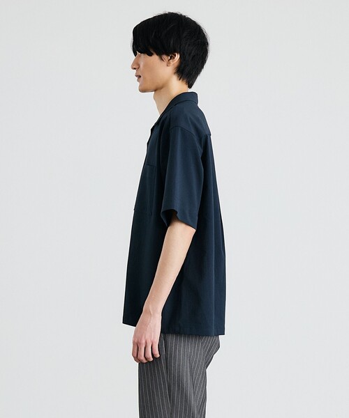 City Ambient Products(シティアンビエントプロダクツ)の「City Ambient Products: オープンカラー 楊柳 ソリッド ショートスリーブ シャツ(シャツ/ブラウス・メンズ・ライトグレー/ブラウン/ダークグレー/ロイヤルブルー・SMALL/MEDIUM/LARGE)」の11枚目の写真