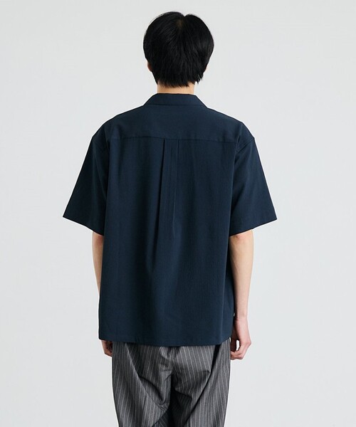 City Ambient Products(シティアンビエントプロダクツ)の「City Ambient Products: オープンカラー 楊柳 ソリッド ショートスリーブ シャツ(シャツ/ブラウス・メンズ・ライトグレー/ブラウン/ダークグレー/ロイヤルブルー・SMALL/MEDIUM/LARGE)」の12枚目の写真