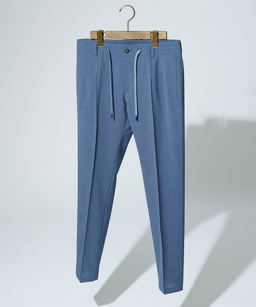 DESIGNWORKS(デザインワークス)の「【吸水速乾 / 360°ストレッチ】TRABEST ウールライク ピンタック パンツ / スラックス(スラックス・メンズ・ブルー/ライトベージュ/ダークネイビー/ストライプ・44/46/48/50/52)」の22枚目の写真