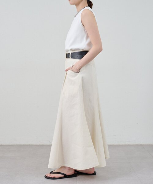 SHENERY（シーナリー）の「リブコンパクトノースリーブ（Tシャツ/カットソー・レディース・ブラック/オフホワイト/グレー/オレンジ/ブラウン/サックスブルー/ピンク/ベージュ・FREE）」の10枚目の写真