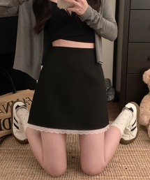 WEGO | WEGO/インナーパンツ付き裾レースタイトスカート(スカート)