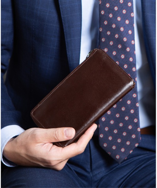 Hallelujah（ハレルヤ）の「長財布 小さい 防水 TIDY2.0 Noble バッファローレザー（財布・メンズ・ブラック/ブラウン・FREE）」の5枚目の写真