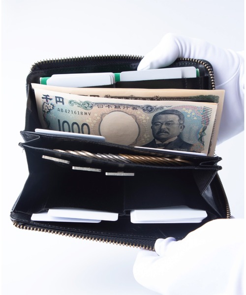 Hallelujah（ハレルヤ）の「長財布 小さい 防水 TIDY2.0 Noble バッファローレザー（財布・メンズ・ブラック/ブラウン・FREE）」の9枚目の写真