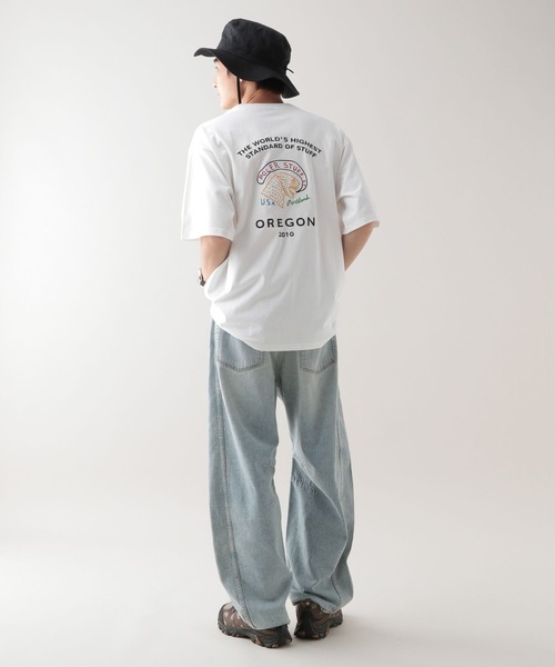 POLeR(ポーラー)の「【POLeR/ポーラー】ピグメント/スーベニア刺繍Tシャツ(Tシャツ/カットソー・メンズ・ホワイト/ブラック・LARGE/MEDIUM)」の5枚目の写真