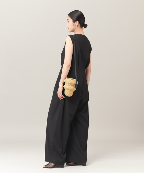 journal standard L'essage（ジャーナルスタンダードレサージュ）の「Vネックオールインワン（つなぎ/オールインワン・レディース・ブラック/ブラウン・FREE）」の3枚目の写真