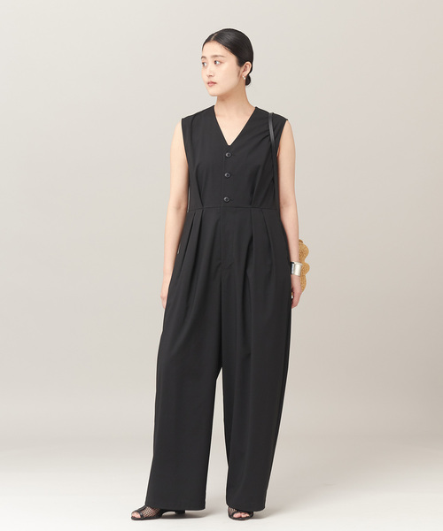 journal standard L'essage（ジャーナルスタンダードレサージュ）の「Vネックオールインワン（つなぎ/オールインワン・レディース・ブラック/ブラウン・FREE）」の5枚目の写真