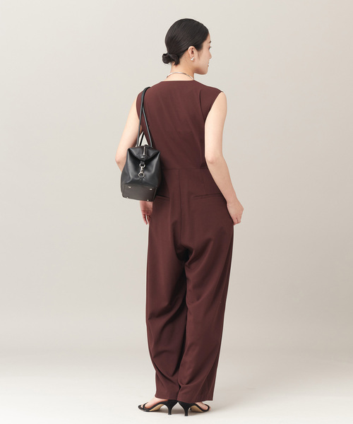journal standard L'essage（ジャーナルスタンダードレサージュ）の「Vネックオールインワン（つなぎ/オールインワン・レディース・ブラック/ブラウン・FREE）」の8枚目の写真