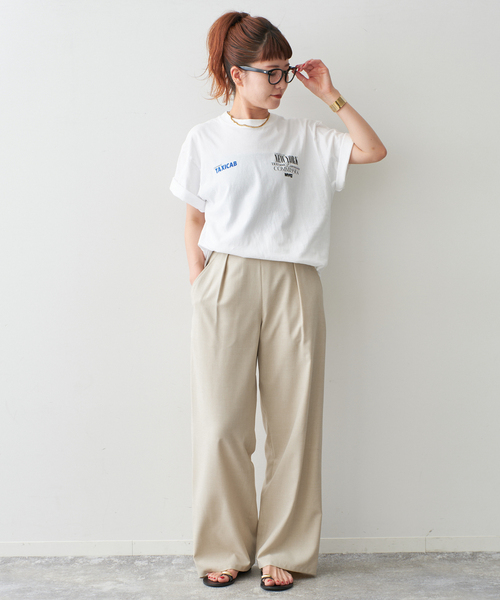 セール】《一部店舗+WEB限定》シャンブレーワンタックパンツ